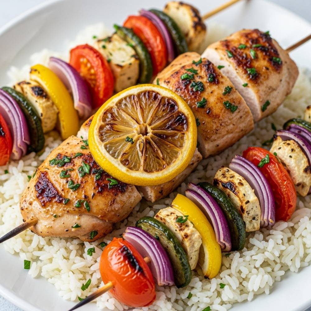 Lemon Oregano Chicken Souvlaki